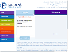 Tablet Screenshot of faddenspharmacy.com
